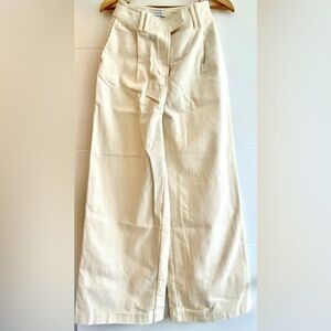 Topshop Cream Corduroy Trousers